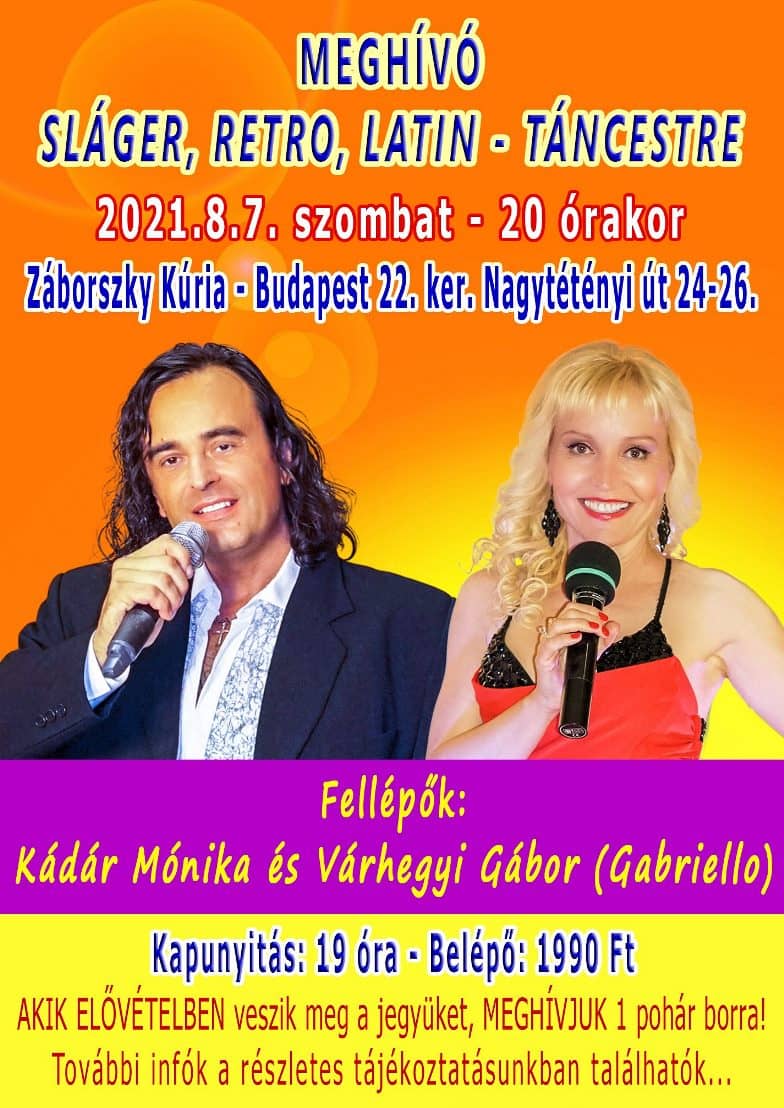 Sláger, Retro, Latin Táncest Budapest GOTRAVEL